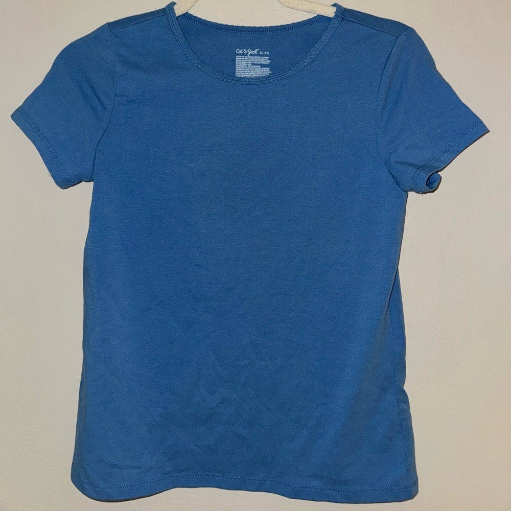 NWOT, Cat & Jack, girls blue top, size XL 14/16